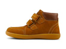 Bota Barefoot Kid+ Timber Mustard para niño, con diseño cómodo y resistente, en color mostaza, de la marca Bobux Iberia.