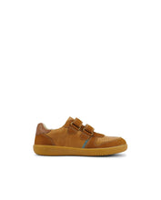 Calzado barefoot para niños BOBUX ESPAÑA Y PORTUGAL Riley Kid+ en color caramelo y toffee, con diseño cómodo y flexible.