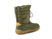 Calzado Respetuoso Step Up Paden para bebés en color bronce y verde, diseñado para los primeros pasos, marca Bobux España
