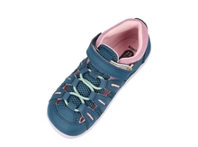 Sandalia deportiva para niño I Walk Summit Tidal Teal y Pink Diamond de BOBUX, con diseño colorido y cómodo en la imagen.