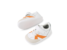 Calzado Respetuoso Xplorer Chase White + Orange Peel para los Primeros Pasos de tu Bebé
