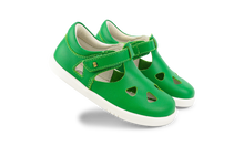 Sandalia deportiva barefoot I Walk Zap II para niño en color esmeralda, de BOBUX España y Portugal, vista desde el lateral.