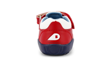 Calzado deportivo BOBUX Summit rojo y azul marino para bebés, ideal para los primeros pasos, resistente y cómodo.