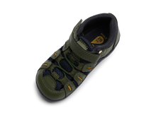 Sandalias Step UP BOBUX España para bebés con suela resistente y diseño respetuoso en color bosque y marina para primeros pasos